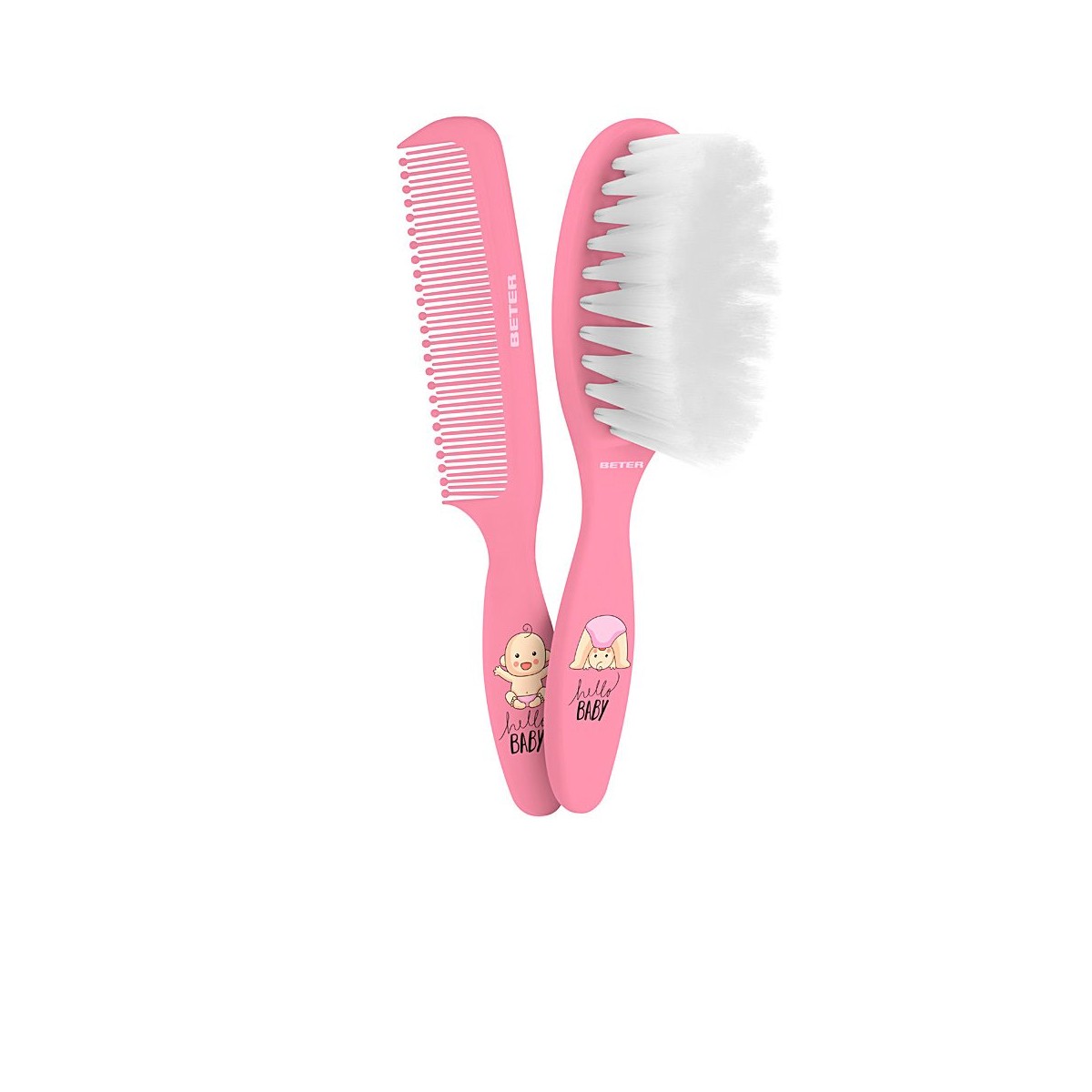 CEPILLO&PEINE BEBE pack rosa 2 u de BETER - Ofertas Online y Envío Gratis