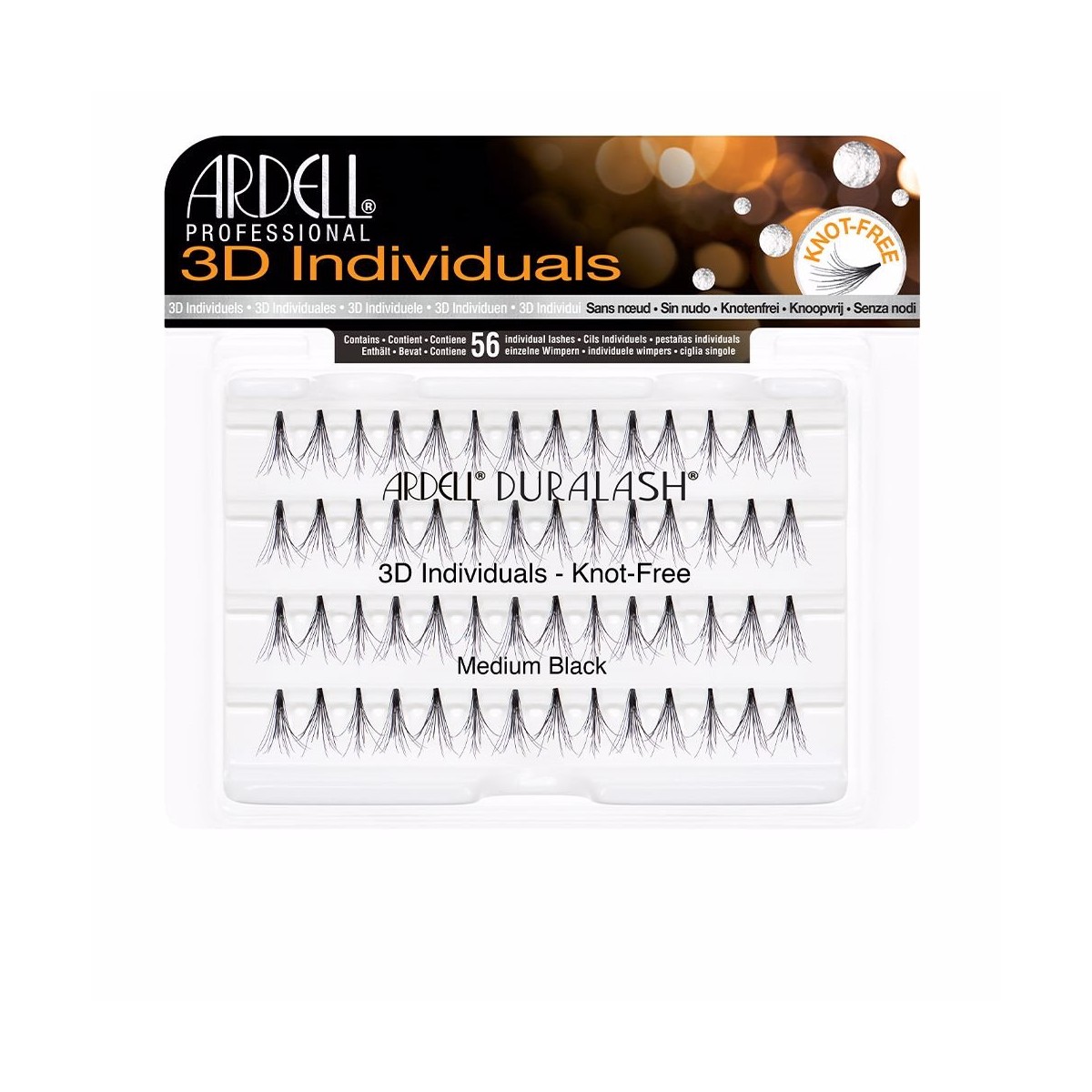 Ardell - Pestanas Postizas 3d Individuales Medium Black 1 U
