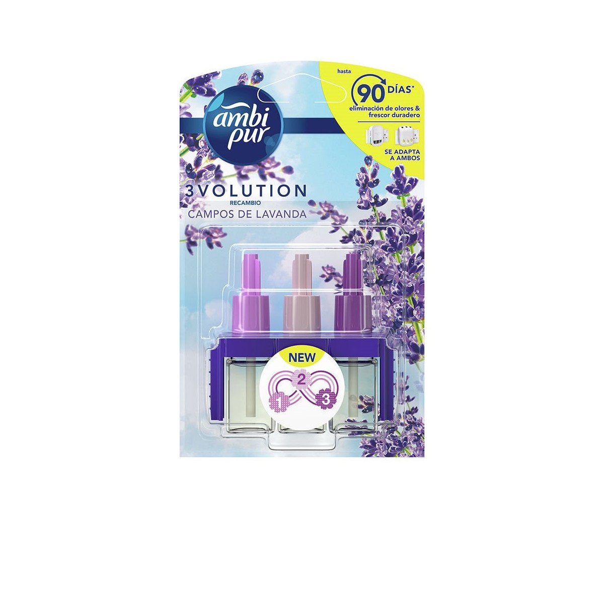 3 VOLUTION RECAMBIO AMBIENTADOR LAVANDA 21 ML