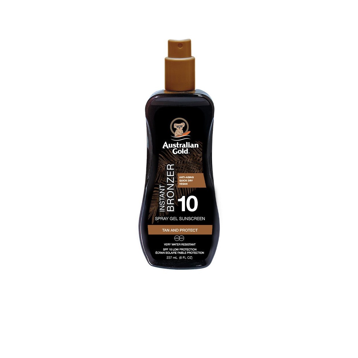 SUNSCREEN SPF10 spray gel with instant bronzer 237 ml de AUSTRALIAN GOLD - Ofertas Online y Envío Gratis