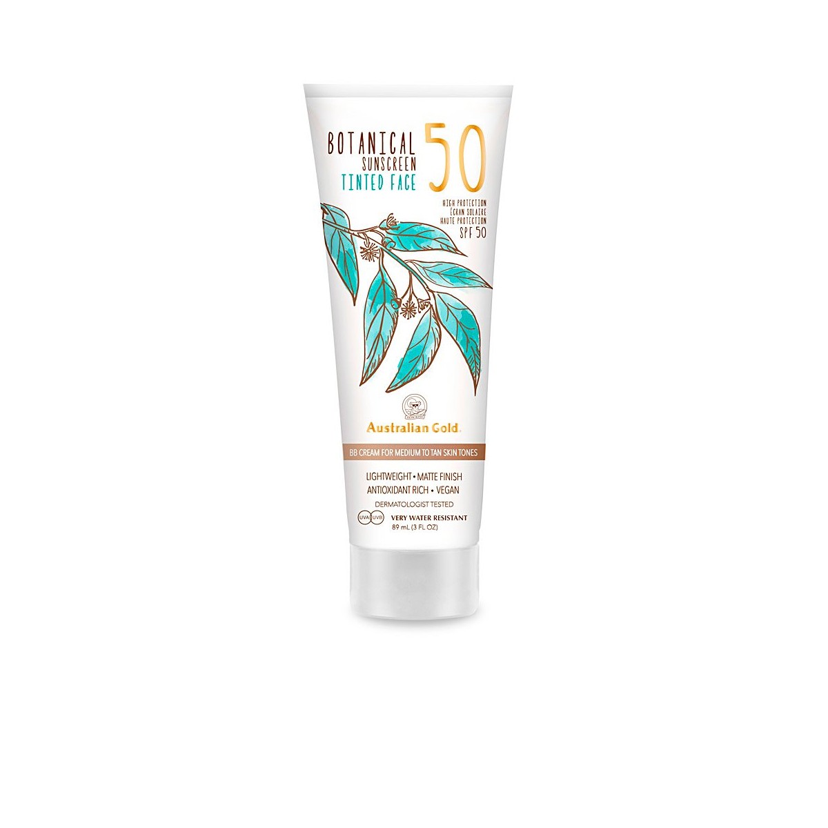 BOTANICAL SPF50 tinted face #medium-tan de AUSTRALIAN GOLD - Promoções Online e Envio Grátis