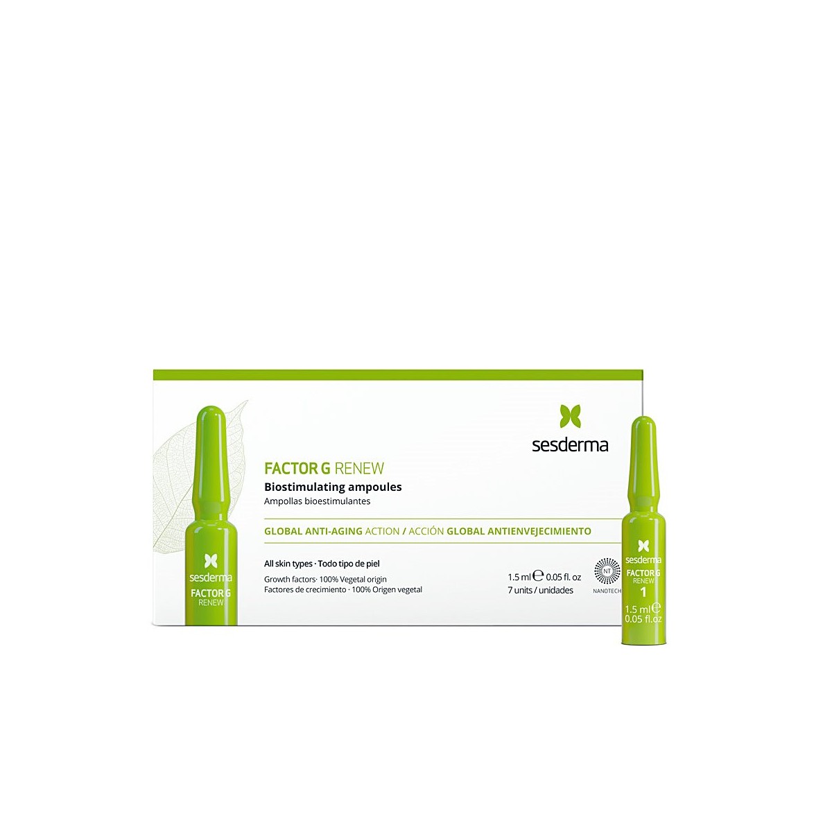 FACTOR G RENEW ampollas bioestimulantes 7 x 2 ml de SESDERMA - Promoções Online e Envio Grátis