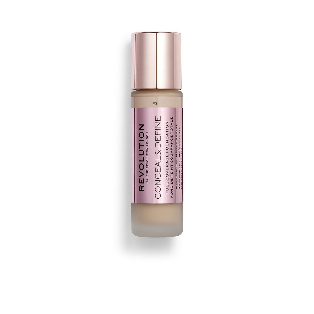 CONCEAL & DEFINE full coverage foundation #F9 de REVOLUTION MAKE UP - Ofertas Online y Envío Gratis