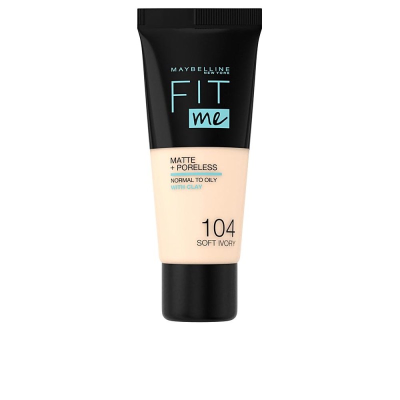 FIT ME! Foundation matte+poreless #104-soft ivory de MAYBELLINE - Promoções Online e Envio Grátis