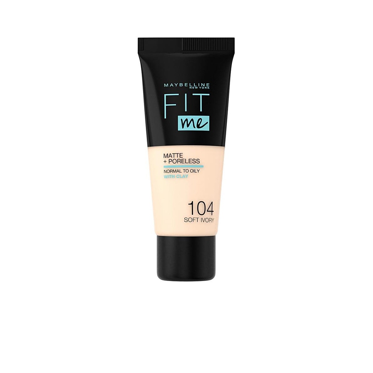 FIT ME! Foundation matte+poreless #104-soft ivory de MAYBELLINE - Promoções Online e Envio Grátis
