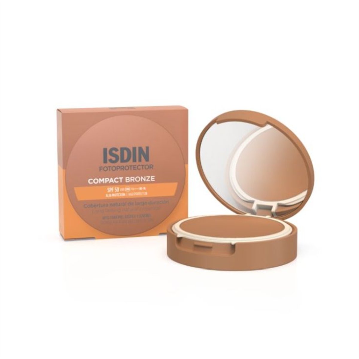 FOTOPROTECTOR COMPACT BRONZE cobertura natural de larga duración SPF50 #Bronze 10 gr  ISDIN - Ofertas Online y Envío Gratis