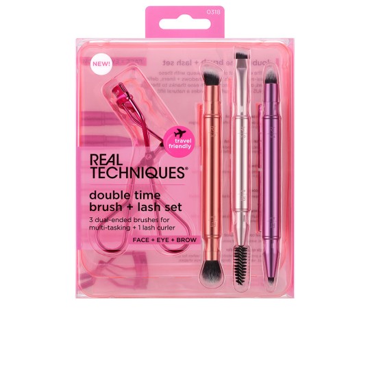 DOUBLE TIME BRUSH + LAST ESTUCHE 4 pz  REAL TECHNIQUES - Ofertas Online y Envío Gratis