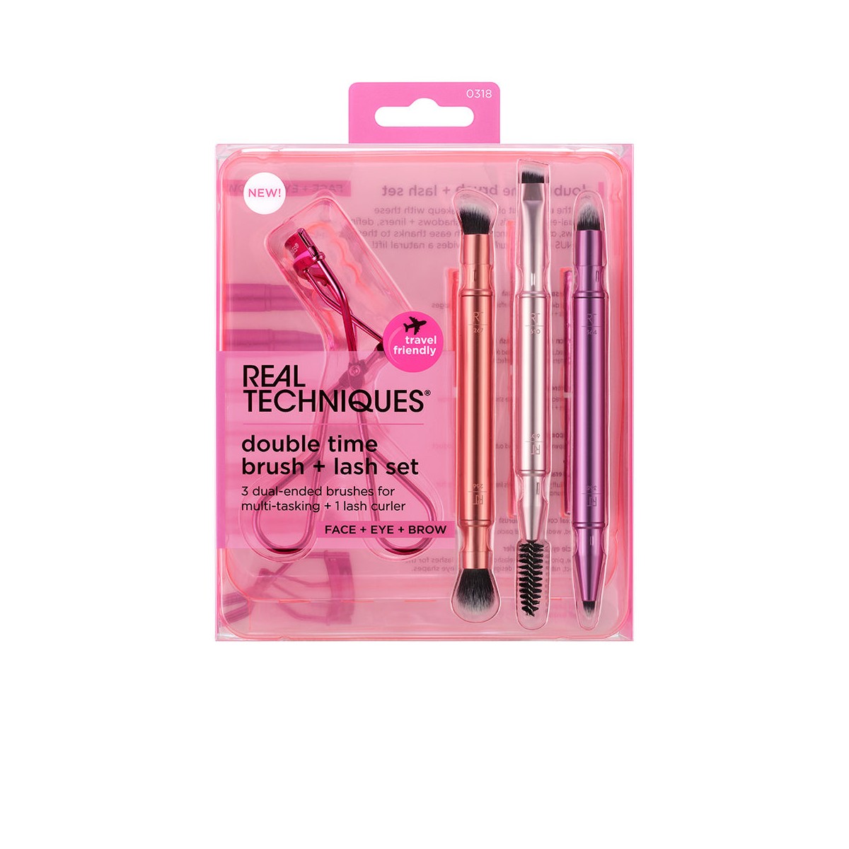 DOUBLE TIME BRUSH + LAST ESTUCHE 4 pz  REAL TECHNIQUES - Ofertas Online y Envío Gratis